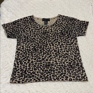 August Silk Animal Print Knit Top